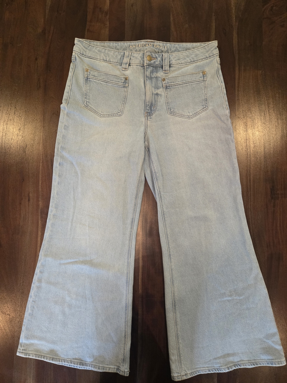American Eagle Outfitters Pale Blue Flared Jeans